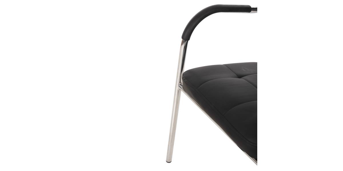 ΚΑΡΕΚΛΑ ΕΠΙΣΚΕΠΤΟΥ OBERON HM1018.01 ΜΑΥΡΟ PU 51x52x86Υ εκ.