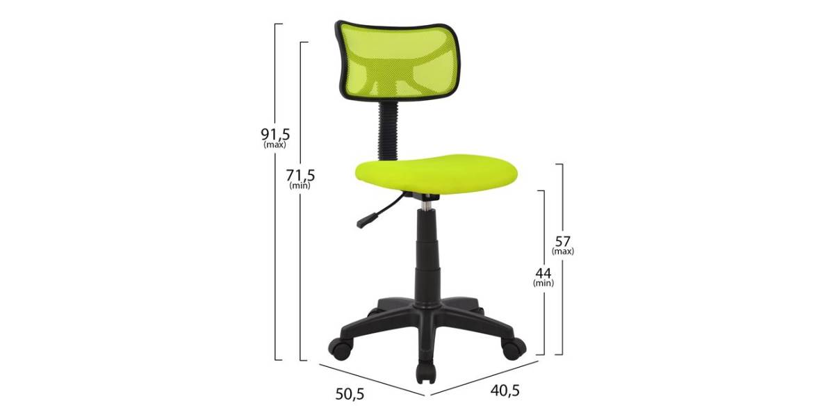 ΚΑΡΕΚΛΑ ΓΡΑΦΕΙΟΥ AKHILA HM1026.03 ΛΑΧΑΝΙ ΥΦΑΣΜΑ MESH 40,5x50,5x91,5 εκ.