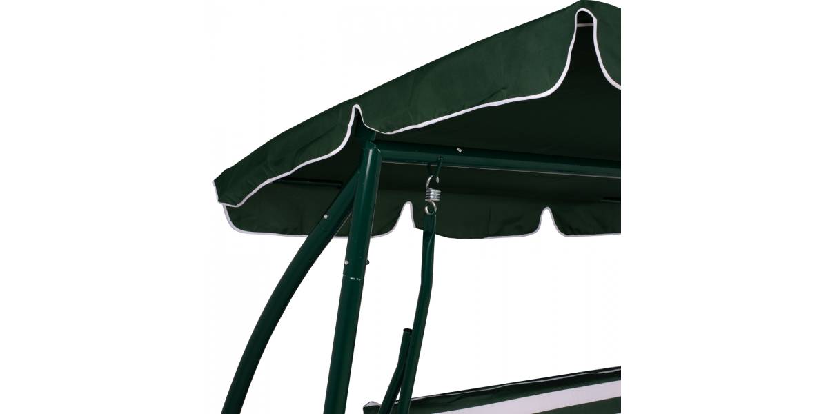 ΚΟΥΝΙΑ 3ΘΕΣΙΑ WALSH ΚΡΕΒΑΤΙ HM5050 ΠΡΑΣΙΝΟ-ΛΕΥΚΟ 211x117x175 cm