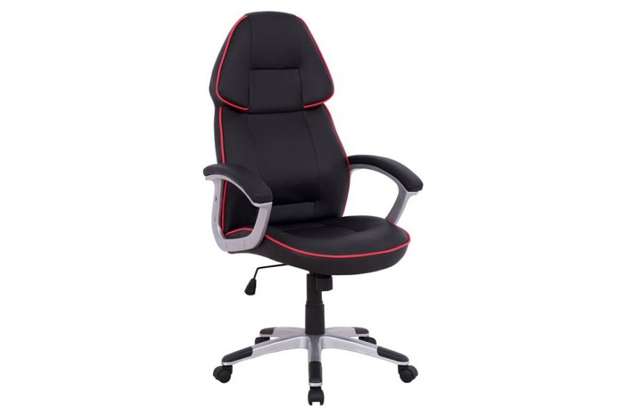 ΚΑΡΕΚΛΑ ΓΡΑΦΕΙΟΥ GAMING ARIS HM1007 BUCKET ΜΑΥΡΟ PU - ΚΟΚΚΙΝΗ ΡΙΓΑ 69x68x(119-127) εκ.