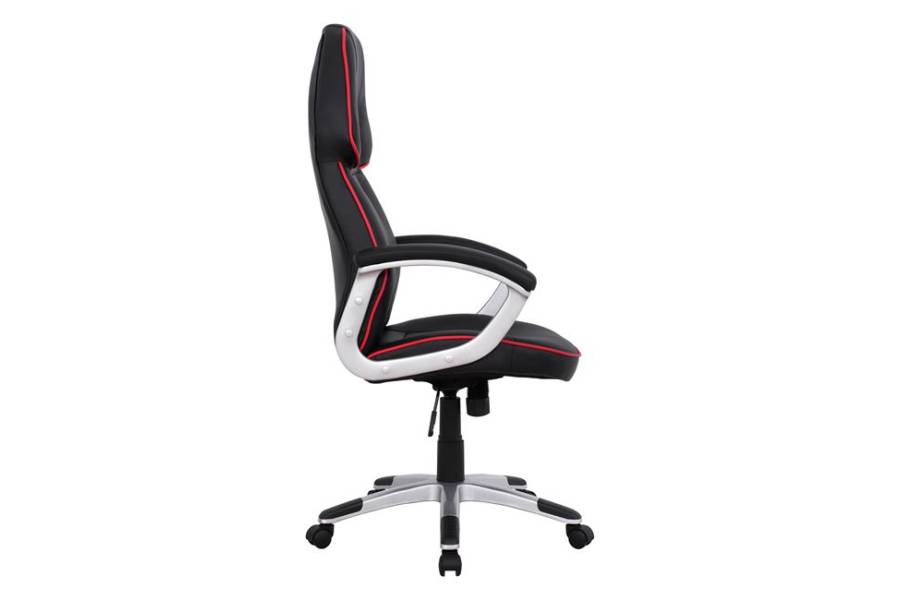 ΚΑΡΕΚΛΑ ΓΡΑΦΕΙΟΥ GAMING ARIS HM1007 BUCKET ΜΑΥΡΟ PU - ΚΟΚΚΙΝΗ ΡΙΓΑ 69x68x(119-127) εκ.