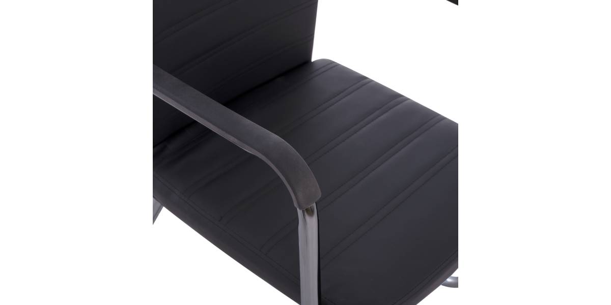 ΠΟΛΥΘΡΟΝΑ DALEY HM1021.01 ΜΕ ΜΠΡΑΤΣΑ ΜΑΥΡΟ PU 56x58x93 εκ.