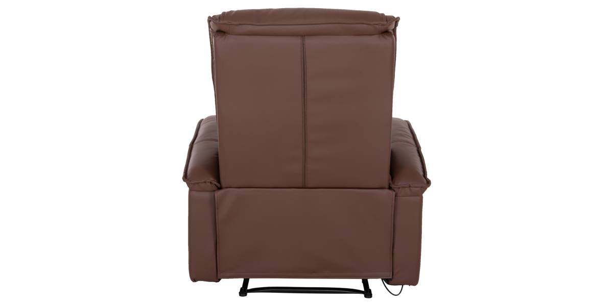 ΠΟΛΥΘΡΟΝΑ RELAX ΜΕ ΜΗΧΑΝΙΣΜΟ MASSAGE ROCCA HM0026.03 PU ΚΑΦΕ ΣΚΟΥΡΟ 80x96x97 εκ.