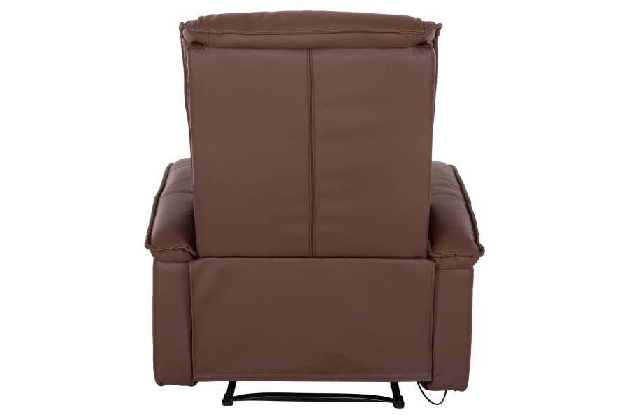 ΠΟΛΥΘΡΟΝΑ RELAX ΜΕ ΜΗΧΑΝΙΣΜΟ MASSAGE ROCCA HM0026.03 PU ΚΑΦΕ ΣΚΟΥΡΟ 80x96x97 εκ.