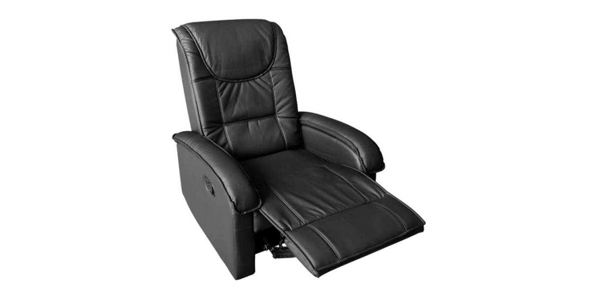 ΠΟΛΥΘΡΟΝΑ RELAX ΜΕ ΜΗΧΑΝΙΣΜΟ MASSAGE ROCCA HM0026.01 PU ΜΑΥΡΟ 80x96x97 εκ.
