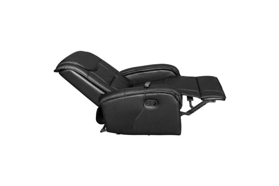ΠΟΛΥΘΡΟΝΑ RELAX ΜΕ ΜΗΧΑΝΙΣΜΟ MASSAGE ROCCA HM0026.01 PU ΜΑΥΡΟ 80x96x97 εκ.