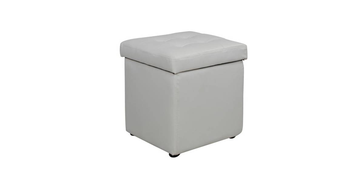 ΣΚΑΜΠΟ ΜΕ ΑΠΟΘΗΚΕΥΤΙΚΟ ΧΩΡΟ PU ΛΕΥΚΟ CUBE HM224.02 36,5x36,5x36Υεκ.
