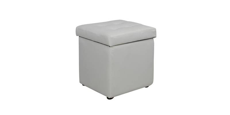 ΣΚΑΜΠΟ ΜΕ ΑΠΟΘΗΚΕΥΤΙΚΟ ΧΩΡΟ PU ΛΕΥΚΟ CUBE HM224.02 36,5x36,5x36Υεκ.
