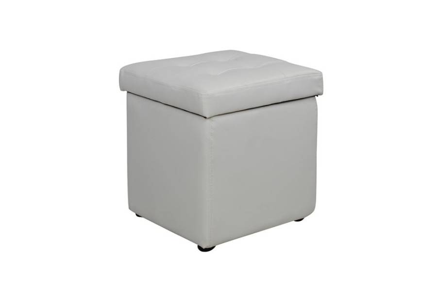 ΣΚΑΜΠΟ ΜΕ ΑΠΟΘΗΚΕΥΤΙΚΟ ΧΩΡΟ PU ΛΕΥΚΟ CUBE HM224.02 36,5x36,5x36Υεκ.