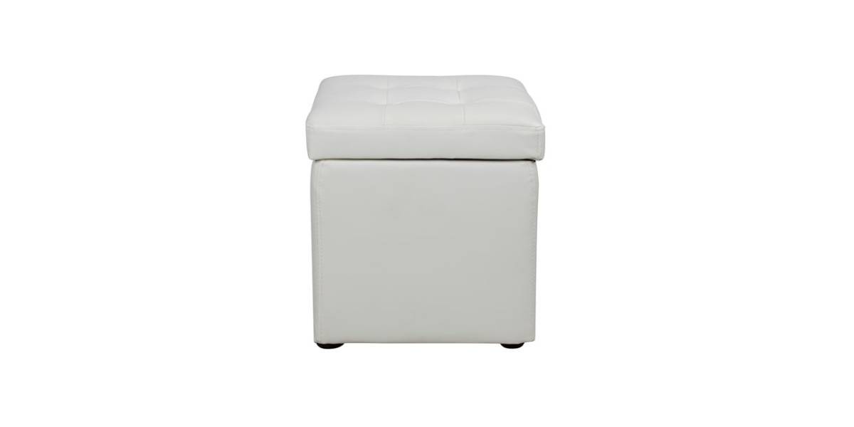 ΣΚΑΜΠΟ ΜΕ ΑΠΟΘΗΚΕΥΤΙΚΟ ΧΩΡΟ PU ΛΕΥΚΟ CUBE HM224.02 36,5x36,5x36Υεκ.