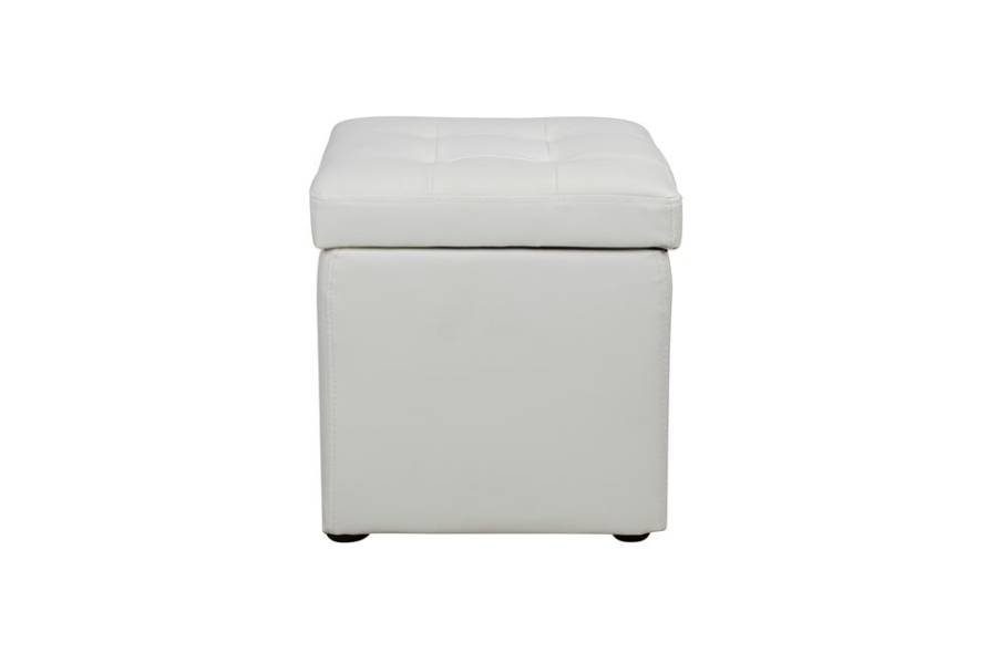 ΣΚΑΜΠΟ ΜΕ ΑΠΟΘΗΚΕΥΤΙΚΟ ΧΩΡΟ PU ΛΕΥΚΟ CUBE HM224.02 36,5x36,5x36Υεκ.