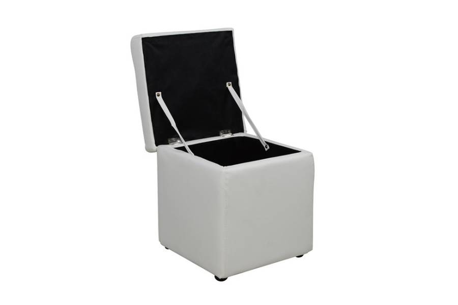 ΣΚΑΜΠΟ ΜΕ ΑΠΟΘΗΚΕΥΤΙΚΟ ΧΩΡΟ PU ΛΕΥΚΟ CUBE HM224.02 36,5x36,5x36Υεκ.