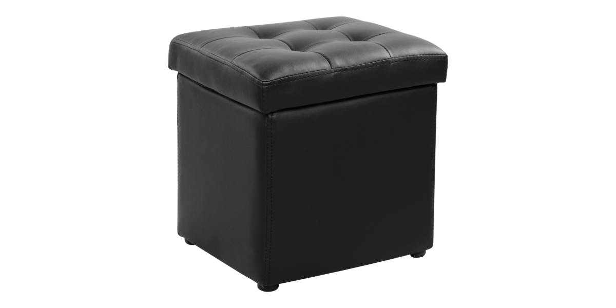 ΣΚΑΜΠΩ ΜΕ ΑΠΟΘΗΚΕΥΤΙΚΟ ΧΩΡΟ PU ΜΑΥΡΟ CUBE HM224.01 36,5x36,5x36Υεκ.