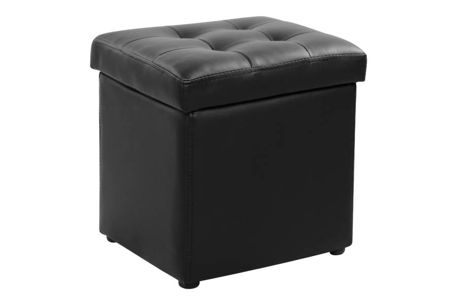 ΣΚΑΜΠΩ ΜΕ ΑΠΟΘΗΚΕΥΤΙΚΟ ΧΩΡΟ PU ΜΑΥΡΟ CUBE HM224.01 36,5x36,5x36Υεκ.