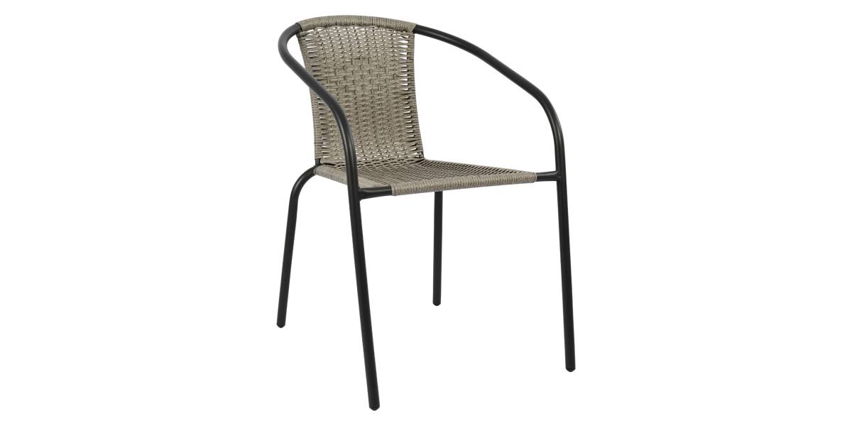ΠΟΛΥΘΡΟΝΑ ΚΑΡΕΚΛΑ CAMEL HM5015.01 ΓΚΡΙ ΜΕΤΑΛΛΙΚΗ ΜΕ WICKER 48x48-53x72 εκ.