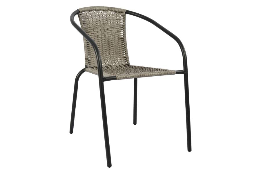 ΠΟΛΥΘΡΟΝΑ ΚΑΡΕΚΛΑ CAMEL HM5015.01 ΓΚΡΙ ΜΕΤΑΛΛΙΚΗ ΜΕ WICKER 48x48-53x72 εκ.