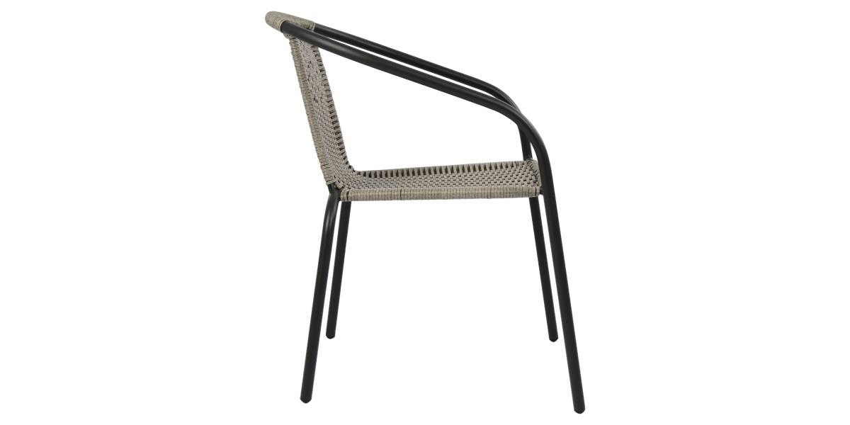 ΠΟΛΥΘΡΟΝΑ ΚΑΡΕΚΛΑ CAMEL HM5015.01 ΓΚΡΙ ΜΕΤΑΛΛΙΚΗ ΜΕ WICKER 48x48-53x72 εκ.
