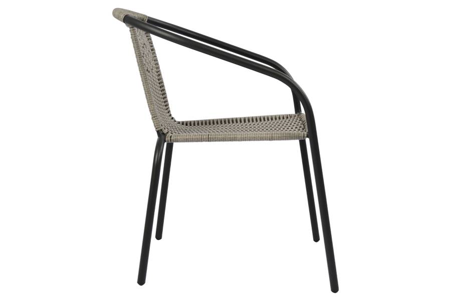 ΠΟΛΥΘΡΟΝΑ ΚΑΡΕΚΛΑ CAMEL HM5015.01 ΓΚΡΙ ΜΕΤΑΛΛΙΚΗ ΜΕ WICKER 48x48-53x72 εκ.
