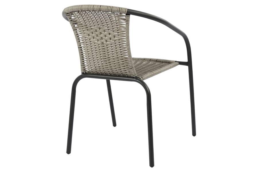 ΠΟΛΥΘΡΟΝΑ ΚΑΡΕΚΛΑ CAMEL HM5015.01 ΓΚΡΙ ΜΕΤΑΛΛΙΚΗ ΜΕ WICKER 48x48-53x72 εκ.