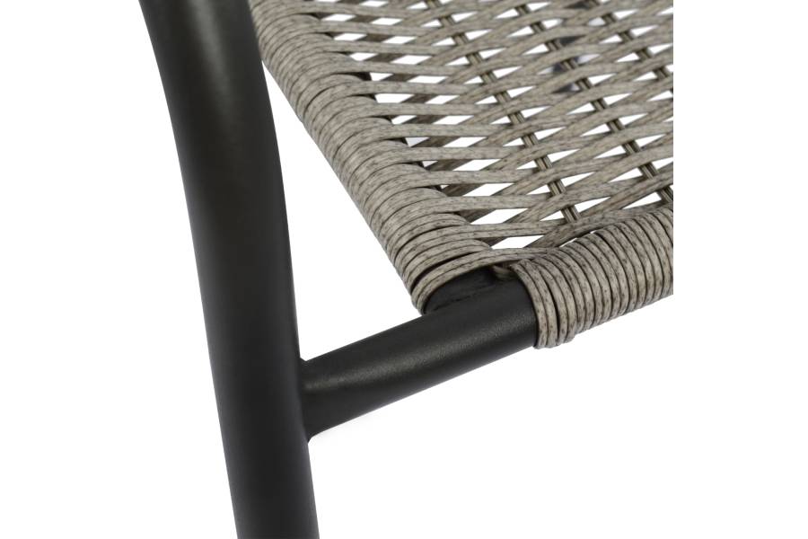ΠΟΛΥΘΡΟΝΑ ΚΑΡΕΚΛΑ CAMEL HM5015.01 ΓΚΡΙ ΜΕΤΑΛΛΙΚΗ ΜΕ WICKER 48x48-53x72 εκ.