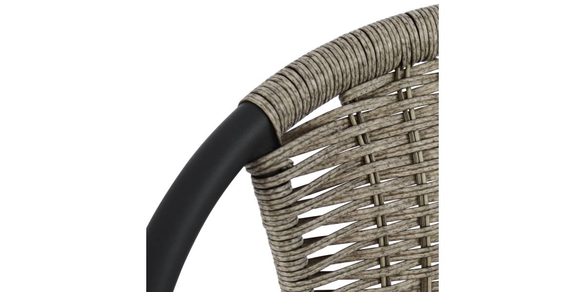 ΠΟΛΥΘΡΟΝΑ ΚΑΡΕΚΛΑ CAMEL HM5015.01 ΓΚΡΙ ΜΕΤΑΛΛΙΚΗ ΜΕ WICKER 48x48-53x72 εκ.