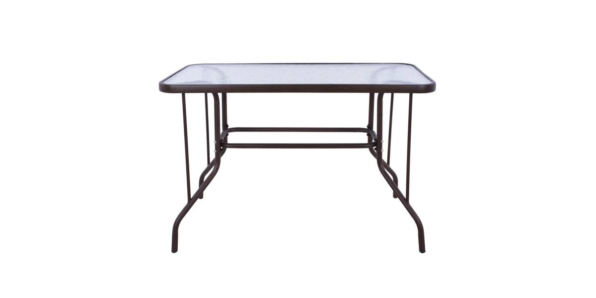 ΤΡΑΠΕΖΙ ADAM HM5020.02 ΜΕΤΑΛΛΙΚΟ ΚΑΦΕ ΜΕ ΓΥΑΛΙΝΗ ΕΠΙΦΑΝΕΙΑ 110Χ60Χ71Υεκ.