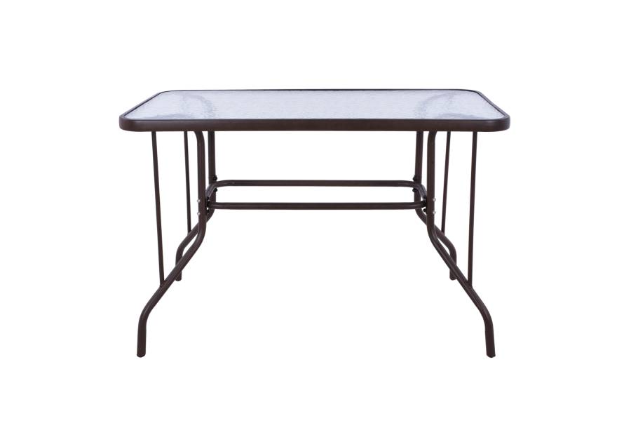 ΤΡΑΠΕΖΙ ADAM HM5020.02 ΜΕΤΑΛΛΙΚΟ ΚΑΦΕ ΜΕ ΓΥΑΛΙΝΗ ΕΠΙΦΑΝΕΙΑ 110Χ60Χ71Υεκ.