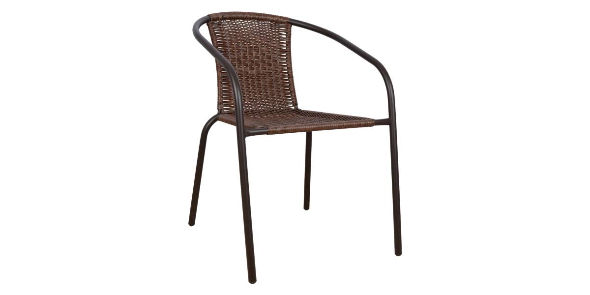 ΠΟΛΥΘΡΟΝΑ ΚΑΡΕΚΛΑ CAMEL HM5015.02 ΚΑΦΕ ΜΕΤΑΛΛΙΚΗ ΜΕ WICKER ΚΑΦΕ 48x48-53x72 cm