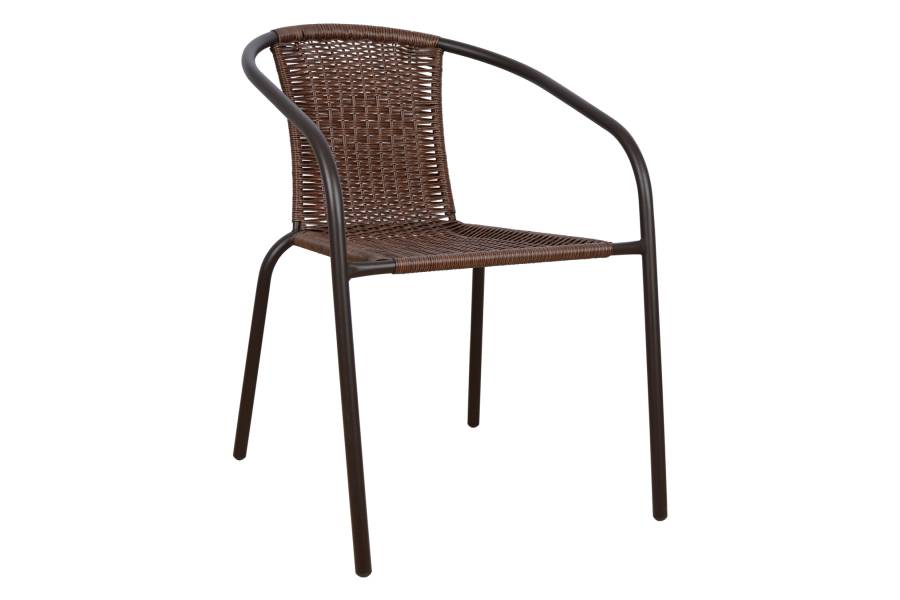 ΠΟΛΥΘΡΟΝΑ ΚΑΡΕΚΛΑ CAMEL HM5015.02 ΚΑΦΕ ΜΕΤΑΛΛΙΚΗ ΜΕ WICKER ΚΑΦΕ 48x48-53x72 cm