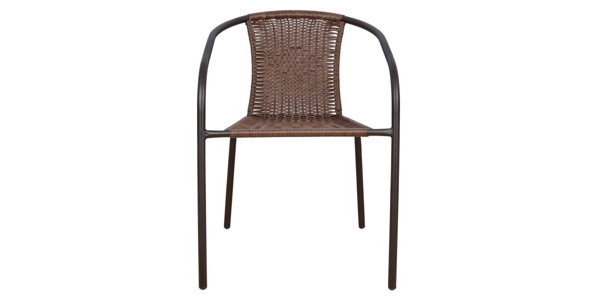 ΠΟΛΥΘΡΟΝΑ ΚΑΡΕΚΛΑ CAMEL HM5015.02 ΚΑΦΕ ΜΕΤΑΛΛΙΚΗ ΜΕ WICKER ΚΑΦΕ 48x48-53x72 cm