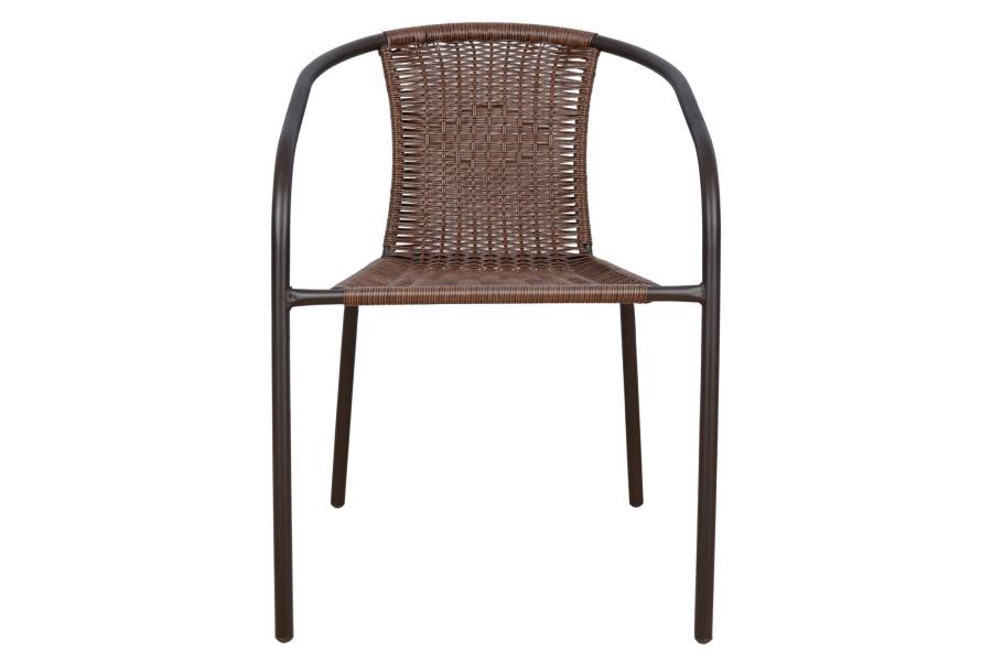 ΠΟΛΥΘΡΟΝΑ ΚΑΡΕΚΛΑ CAMEL HM5015.02 ΚΑΦΕ ΜΕΤΑΛΛΙΚΗ ΜΕ WICKER ΚΑΦΕ 48x48-53x72 cm