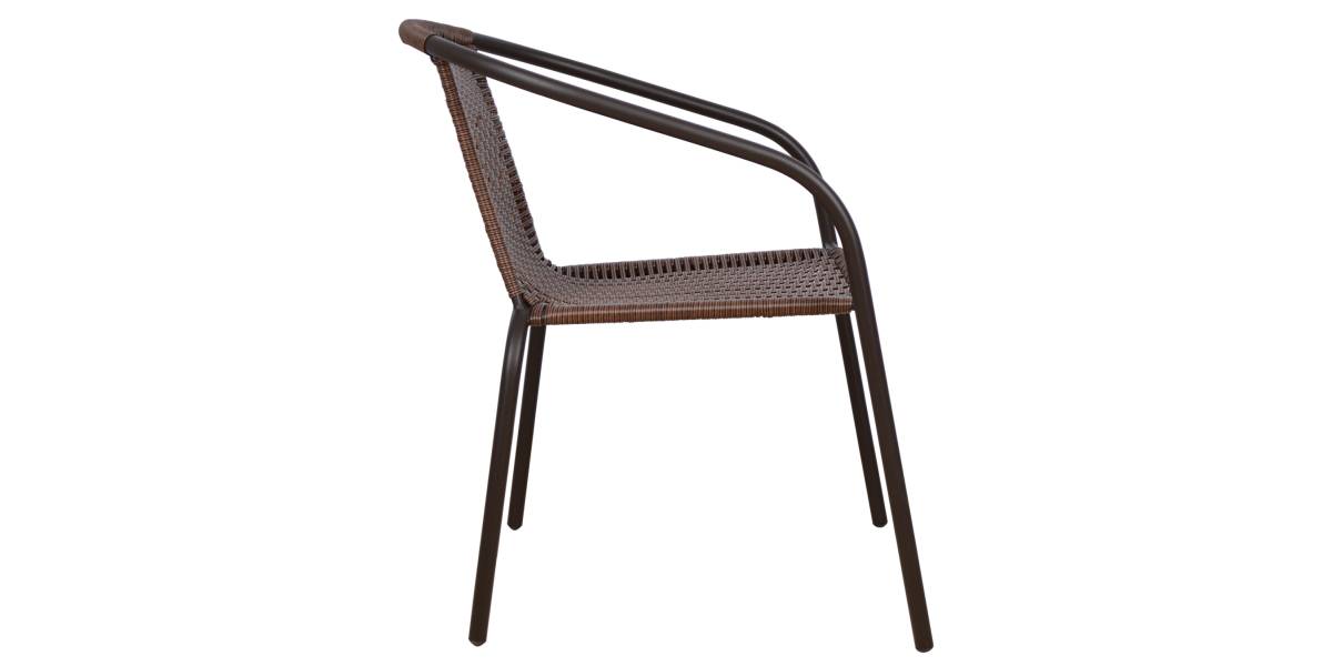 ΠΟΛΥΘΡΟΝΑ ΚΑΡΕΚΛΑ CAMEL HM5015.02 ΚΑΦΕ ΜΕΤΑΛΛΙΚΗ ΜΕ WICKER ΚΑΦΕ 48x48-53x72 cm