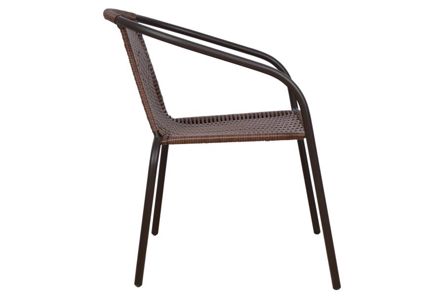 ΠΟΛΥΘΡΟΝΑ ΚΑΡΕΚΛΑ CAMEL HM5015.02 ΚΑΦΕ ΜΕΤΑΛΛΙΚΗ ΜΕ WICKER ΚΑΦΕ 48x48-53x72 cm