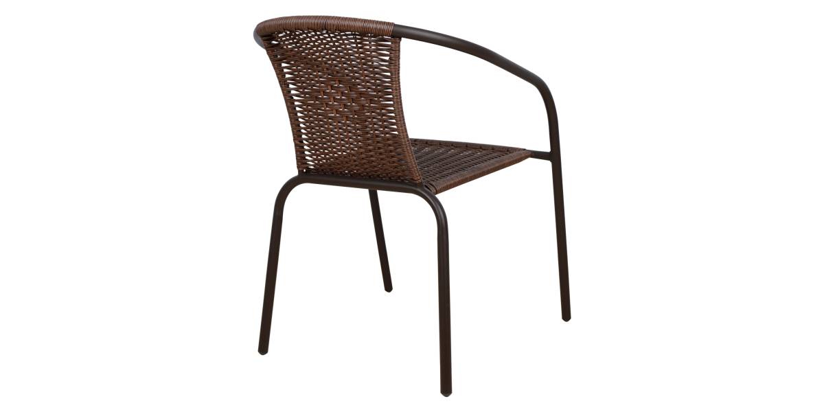 ΠΟΛΥΘΡΟΝΑ ΚΑΡΕΚΛΑ CAMEL HM5015.02 ΚΑΦΕ ΜΕΤΑΛΛΙΚΗ ΜΕ WICKER ΚΑΦΕ 48x48-53x72 cm