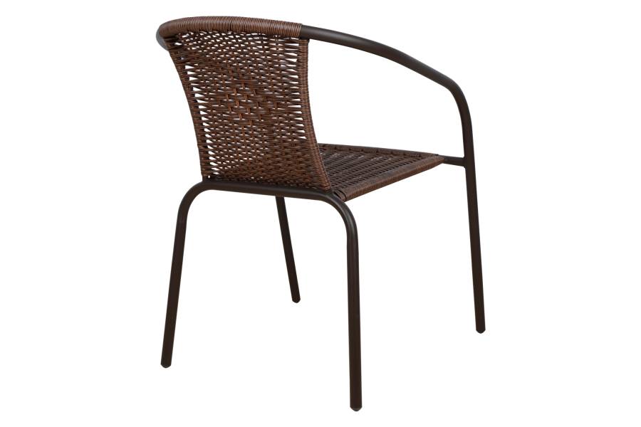 ΠΟΛΥΘΡΟΝΑ ΚΑΡΕΚΛΑ CAMEL HM5015.02 ΚΑΦΕ ΜΕΤΑΛΛΙΚΗ ΜΕ WICKER ΚΑΦΕ 48x48-53x72 cm