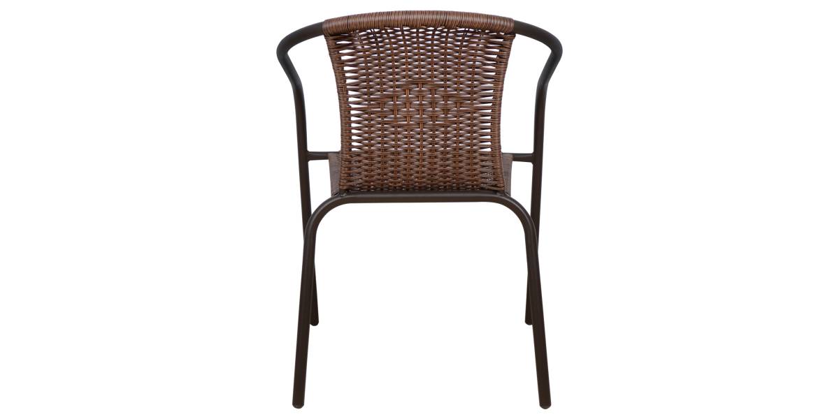 ΠΟΛΥΘΡΟΝΑ ΚΑΡΕΚΛΑ CAMEL HM5015.02 ΚΑΦΕ ΜΕΤΑΛΛΙΚΗ ΜΕ WICKER ΚΑΦΕ 48x48-53x72 cm