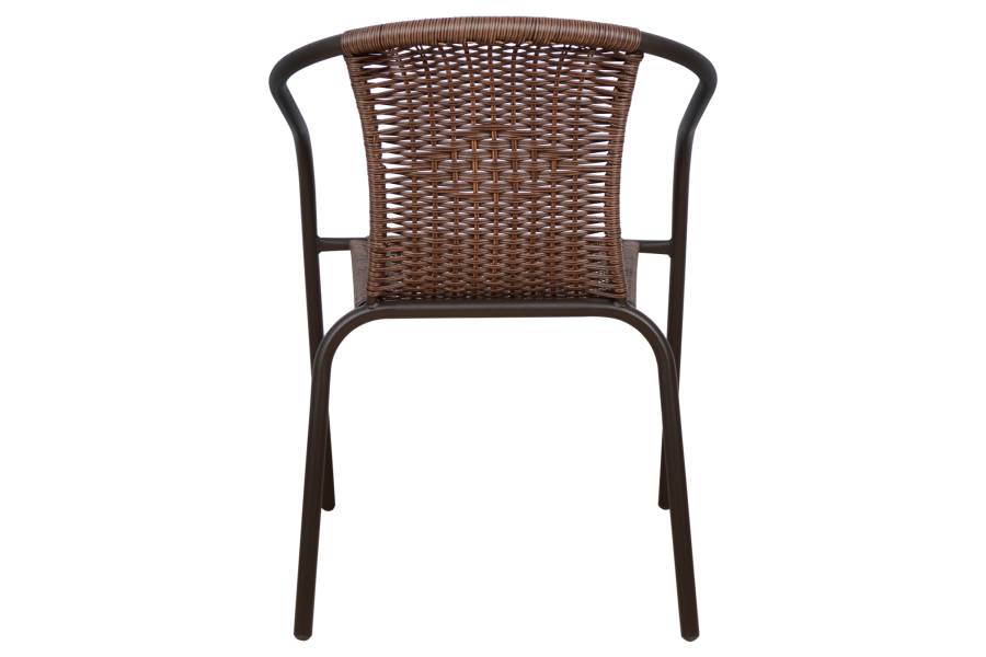 ΠΟΛΥΘΡΟΝΑ ΚΑΡΕΚΛΑ CAMEL HM5015.02 ΚΑΦΕ ΜΕΤΑΛΛΙΚΗ ΜΕ WICKER ΚΑΦΕ 48x48-53x72 cm