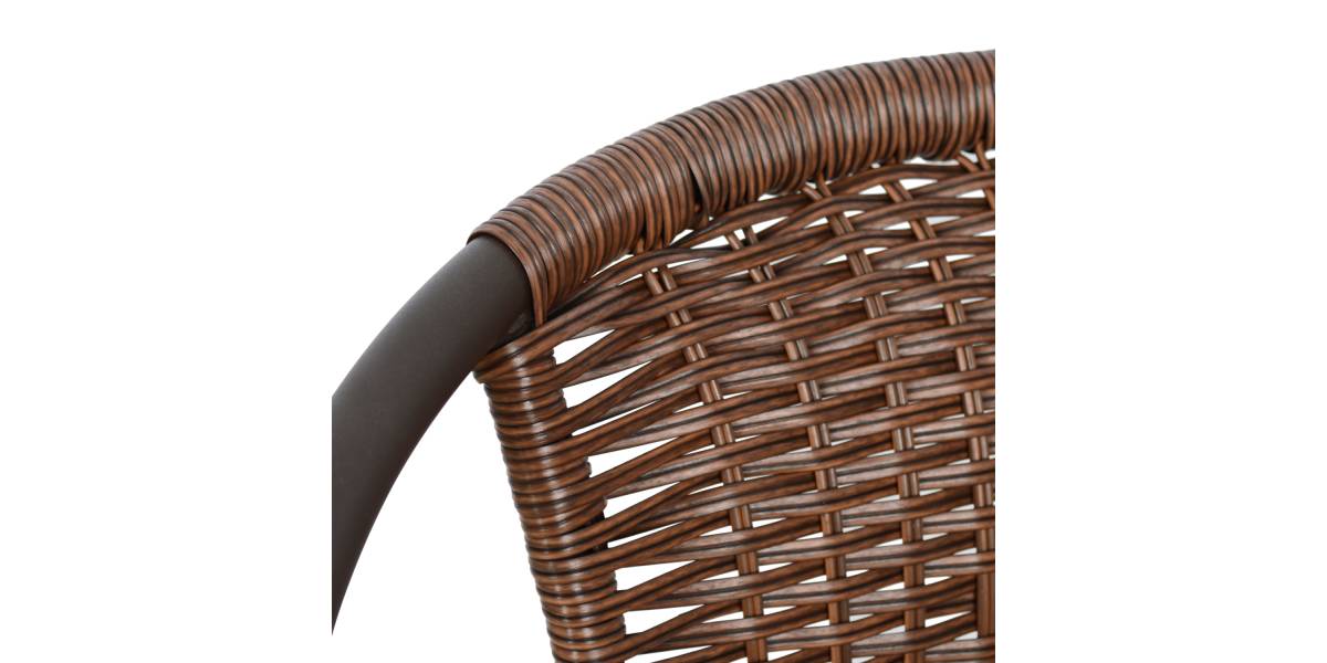 ΠΟΛΥΘΡΟΝΑ ΚΑΡΕΚΛΑ CAMEL HM5015.02 ΚΑΦΕ ΜΕΤΑΛΛΙΚΗ ΜΕ WICKER ΚΑΦΕ 48x48-53x72 cm