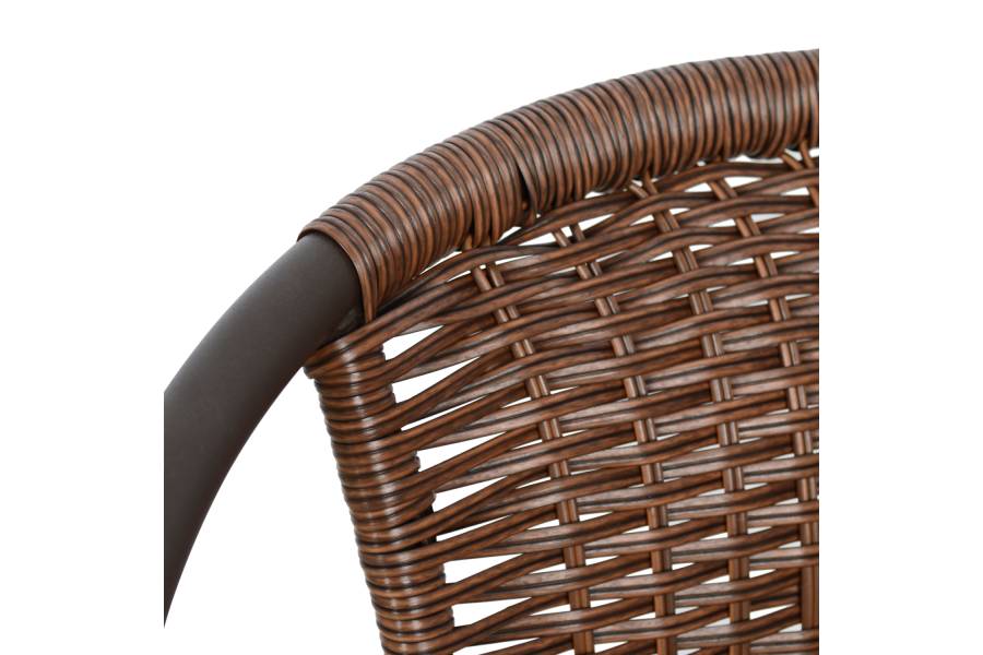 ΠΟΛΥΘΡΟΝΑ ΚΑΡΕΚΛΑ CAMEL HM5015.02 ΚΑΦΕ ΜΕΤΑΛΛΙΚΗ ΜΕ WICKER ΚΑΦΕ 48x48-53x72 cm