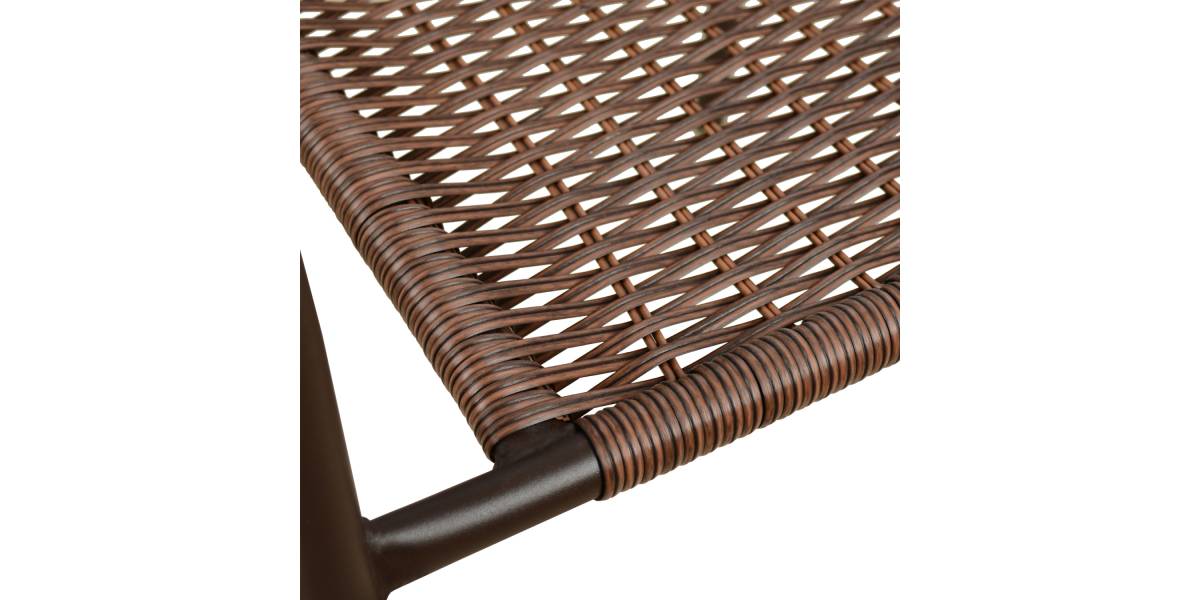 ΠΟΛΥΘΡΟΝΑ ΚΑΡΕΚΛΑ CAMEL HM5015.02 ΚΑΦΕ ΜΕΤΑΛΛΙΚΗ ΜΕ WICKER ΚΑΦΕ 48x48-53x72 cm