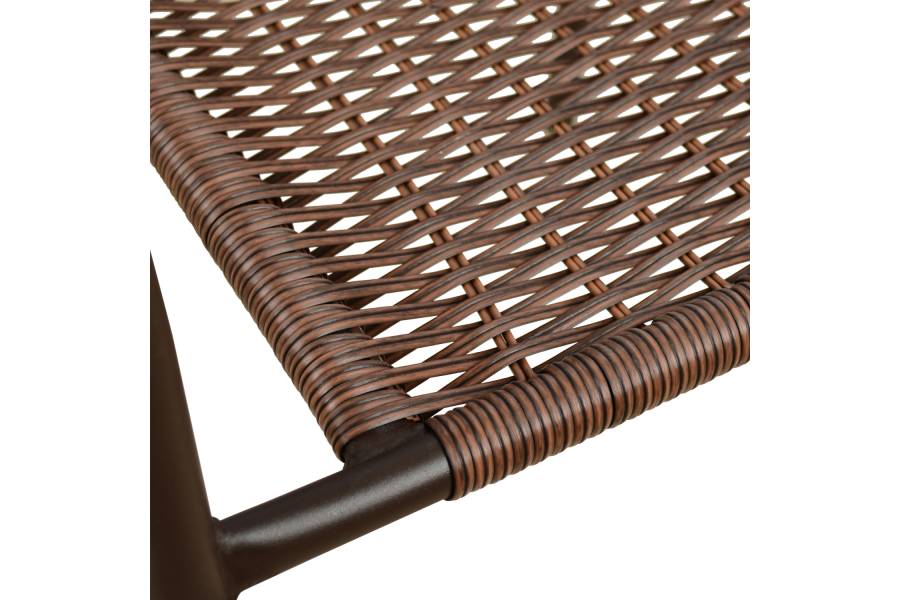 ΠΟΛΥΘΡΟΝΑ ΚΑΡΕΚΛΑ CAMEL HM5015.02 ΚΑΦΕ ΜΕΤΑΛΛΙΚΗ ΜΕ WICKER ΚΑΦΕ 48x48-53x72 cm