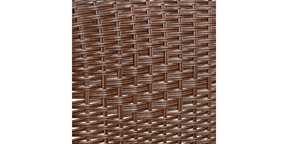 ΠΟΛΥΘΡΟΝΑ ΚΑΡΕΚΛΑ CAMEL HM5015.02 ΚΑΦΕ ΜΕΤΑΛΛΙΚΗ ΜΕ WICKER ΚΑΦΕ 48x48-53x72 cm