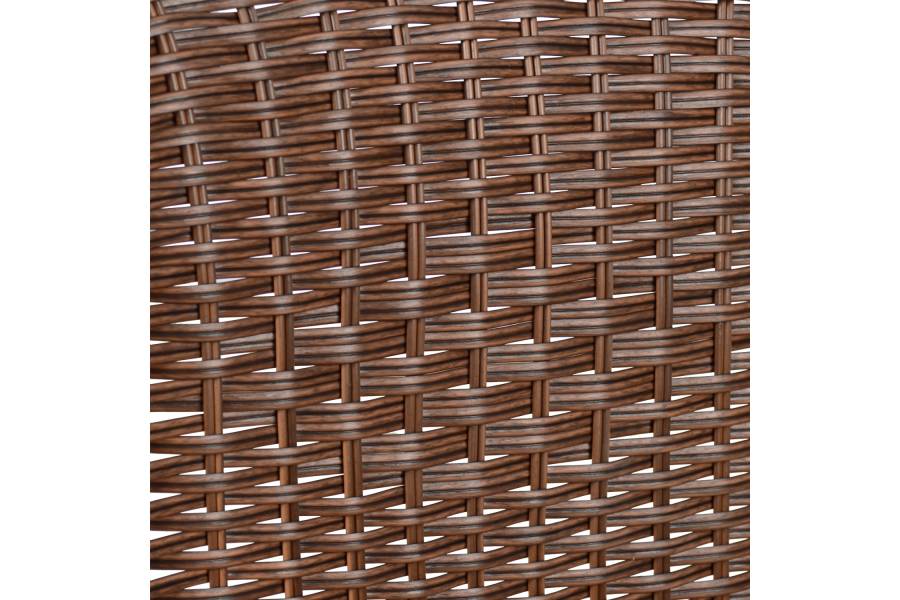 ΠΟΛΥΘΡΟΝΑ ΚΑΡΕΚΛΑ CAMEL HM5015.02 ΚΑΦΕ ΜΕΤΑΛΛΙΚΗ ΜΕ WICKER ΚΑΦΕ 48x48-53x72 cm