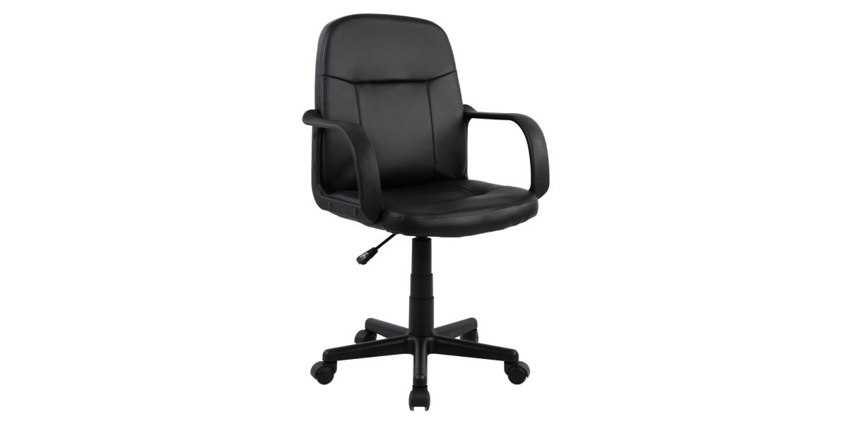 ΚΑΡΕΚΛΑ ΓΡΑΦΕΙΟΥ GRANE HM1005 ΜΕ ΜΠΡΑΤΣΑ ΜΑΥΡO PU 56,5x50x88-100Υ εκ.