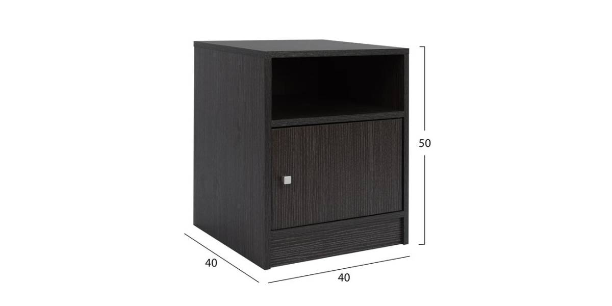 ΚΟΜΟΔΙΝΟ ΜΕΛΑΜΙΝΗΣ MALORY HM2205.01 ZEBRANO 40x40x50