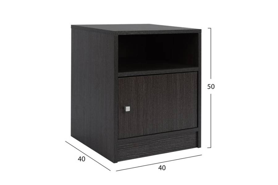 ΚΟΜΟΔΙΝΟ ΜΕΛΑΜΙΝΗΣ MALORY HM2205.01 ZEBRANO 40x40x50