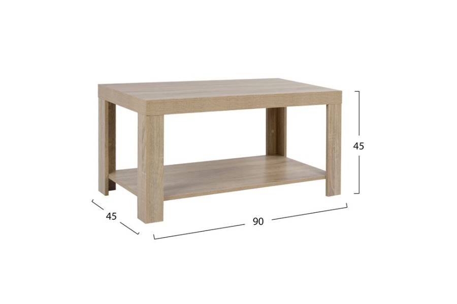 ΤΡΑΠΕΖΙ ΣΑΛΟΝΙΟΥ ΜΕΛΑΜΙΝΗΣ ALAYNA HM2207.02 SONAMA 90X45X45 εκ.