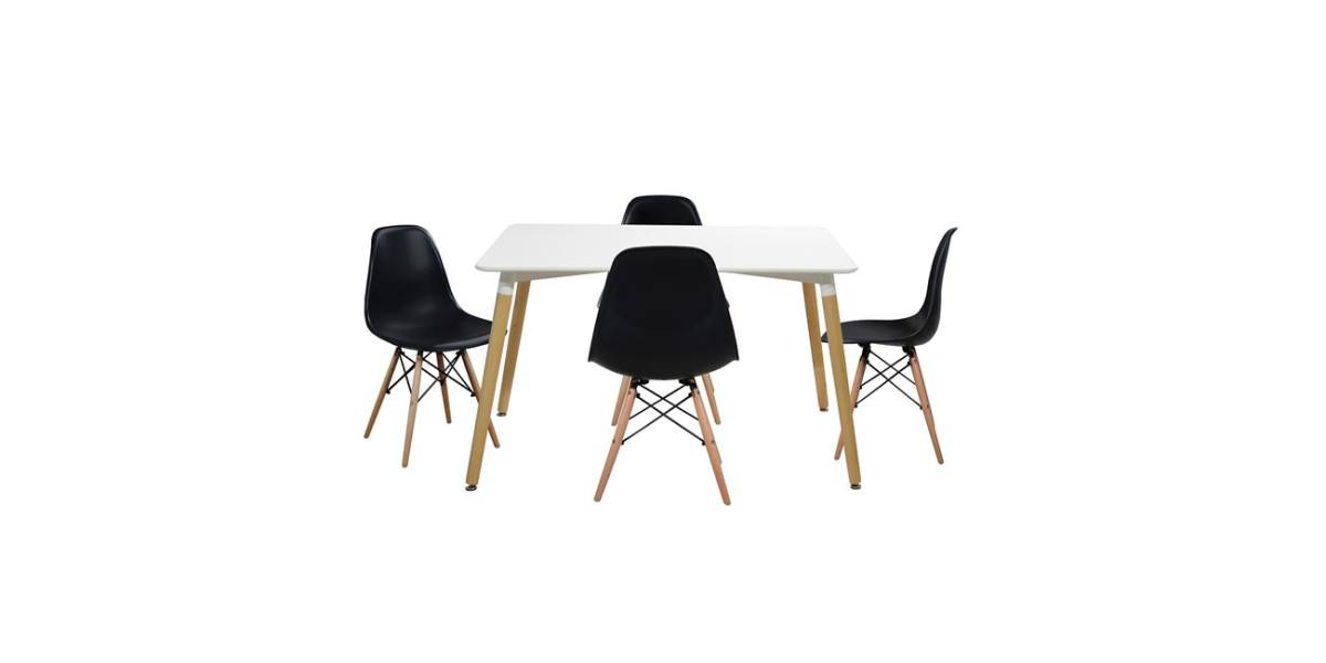 ΣΕΤ ΤΡΑΠΕΖΑΡΙΑ 5Τ ΤΡΑΠΕΖΙ MINIMAL 120x80x73 cm-TWIST ΜΑΥΡΕΣ HM10080.02