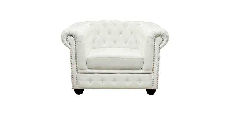 ΠΟΛΥΘΡΟΝΑ T.CHESTERFIELD POLINA HM3011.02 PU ΛΕΥΚΟ ΜΑΤ 110x90x73Y εκ.