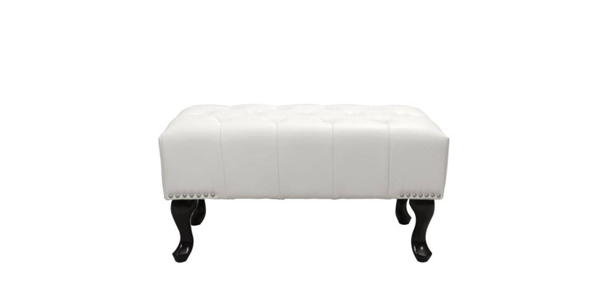 ΤΑΜΠΟΥΡΕ ΥΠΟΠΟΔΙΟ T.CHESTERFIELD EMMA HM226.02 PU ΛΕΥΚΟ-ΜΑΥΡΑ ΠΟΔΙΑ 80x44x39Yεκ.